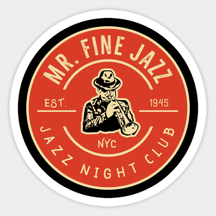 Mr. Fine Jazz -Vintage Jazz Club Sticker
